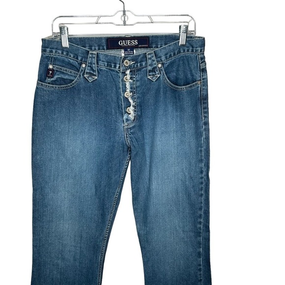 Guess Women’s Flare Bootcut Jeans Size 30 Button Fly Denim Blue - Picture 2 of 6